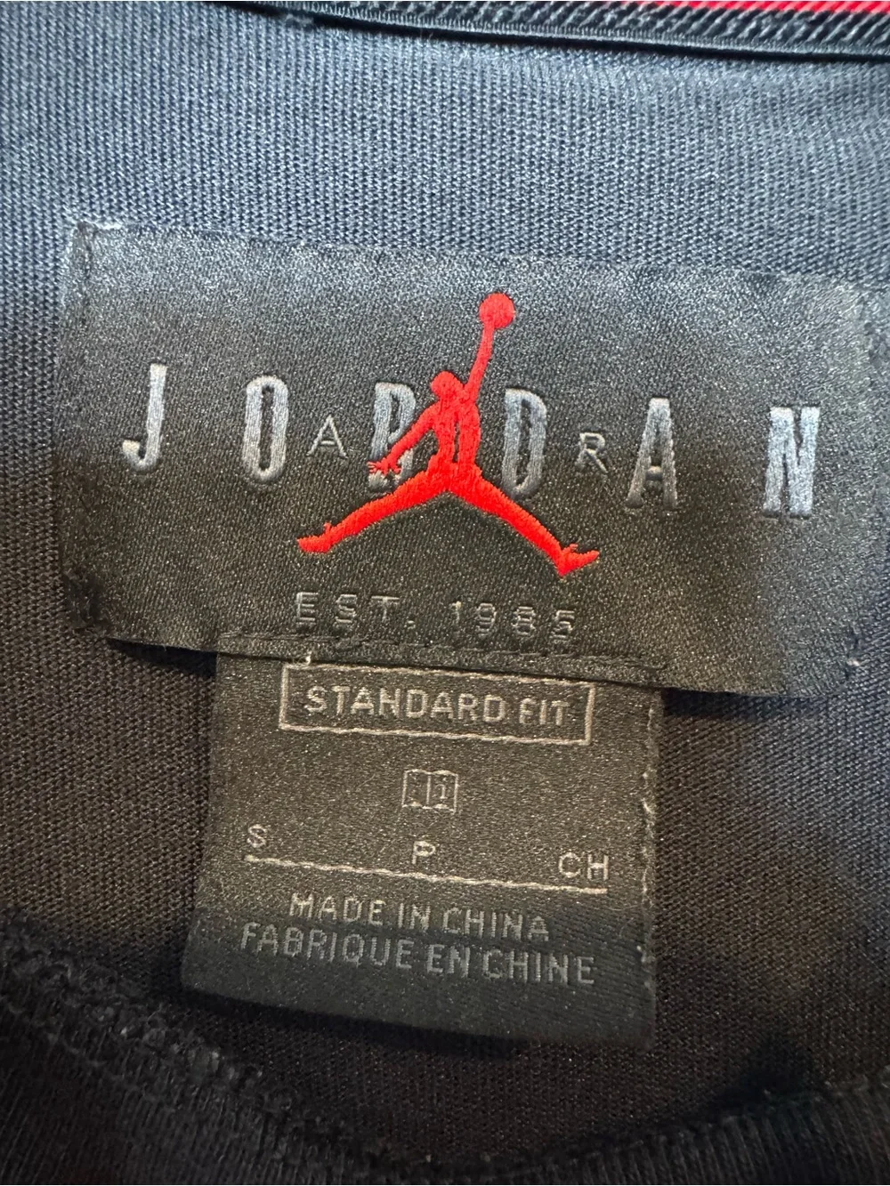Jordan Men's Short-Sleeve Crew Tee in Black with Jumpman Logo Athleisure size S